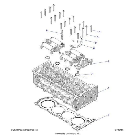 Engine: Cylinder Head - 2023 Polaris Rzr Pro R Sport/Premium 1
