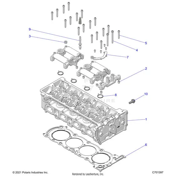 Engine: Cylinder Head - 2023 Polaris Rzr Pro R Ultimate 1