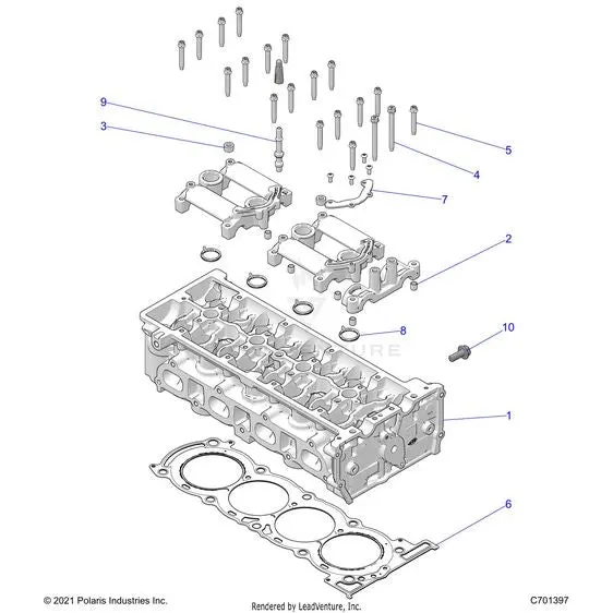 Engine: Cylinder Head - 2023 Polaris Rzr Pro R Ultimate Troy Lee Designs 1