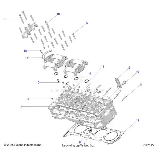 Engine: Cylinder Head - 2026 Polaris Rzr Pro R Race H.O. 1