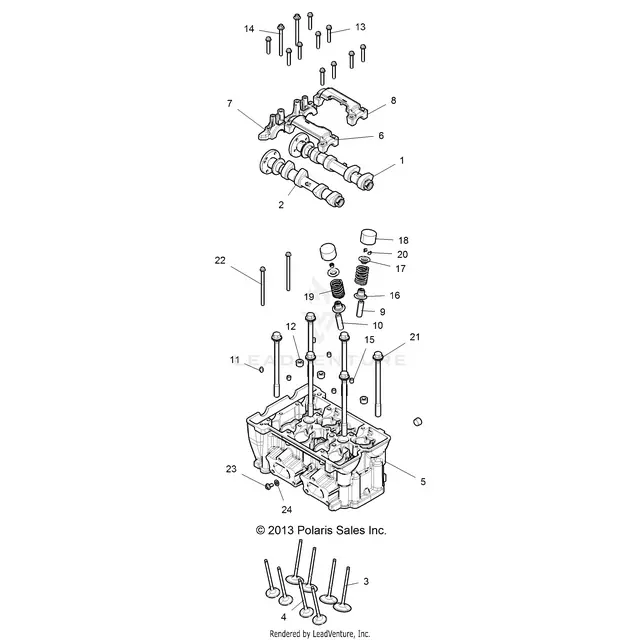 Engine: Cylinder Head And Valves - 2016 Polaris Rzr S 1000 Eps 1