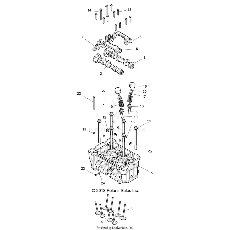 Engine: Cylinder Head And Valves - 2017 Polaris General 1000 Eps 1