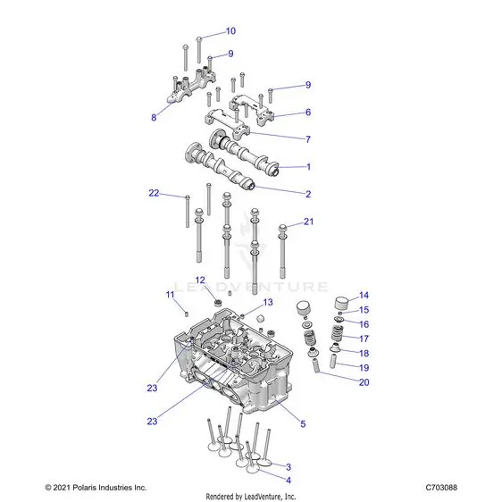 Engine: Cylinder Head And Valves - 2024 Polaris Rzr Xp 4 1000 Premium 1