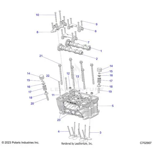 Engine: Cylinder Head And Valves - 2025 Polaris Rzr Xp 4 1000 Premium 1