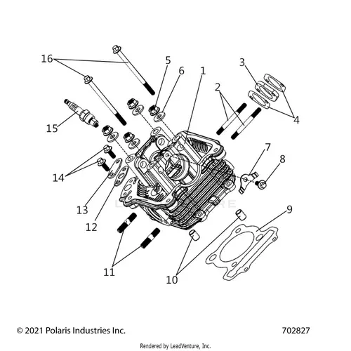 Engine: Cylinder Head Asm. - 2026 Polaris Rzr 200 Md 1