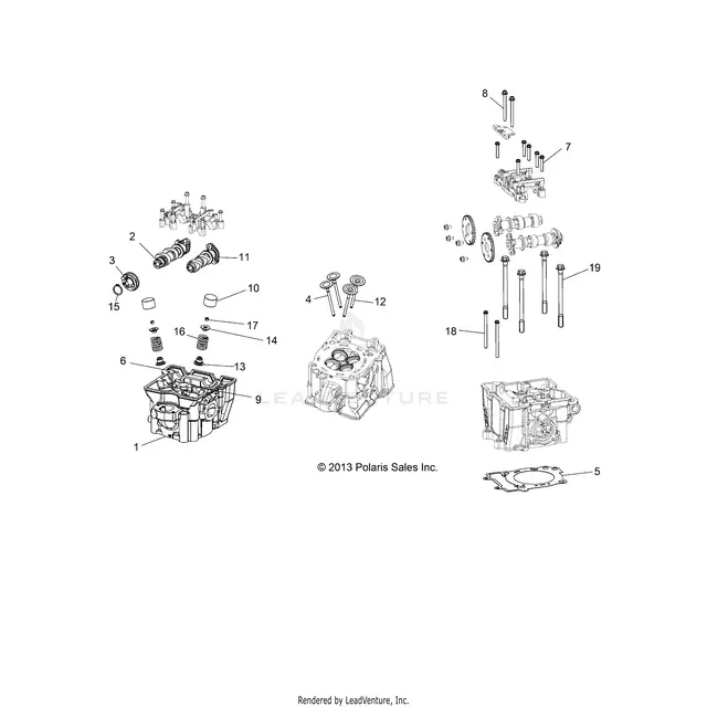 Engine: Cylinder Head Cams And Valves - 2015 Polaris Rzr 570 1