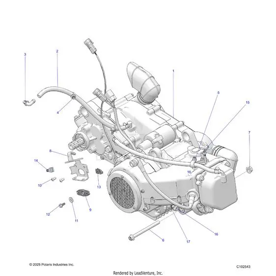Engine: Engine And Transmission Mounting - 2022 Polaris Rzr 200 1