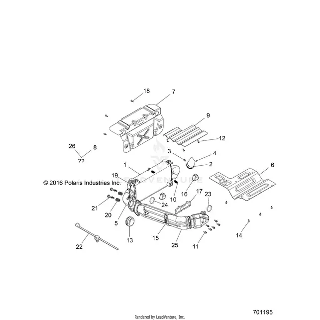 Engine: Exhaust System (2) - 2017 Polaris Rzr Xp 1000 1