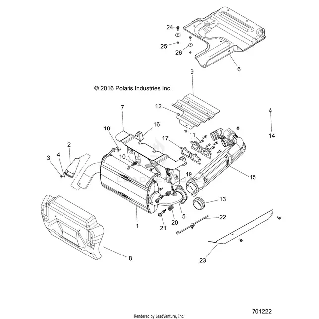 Engine: Exhaust System - 2015 Polaris Rzr Xp 1000 1