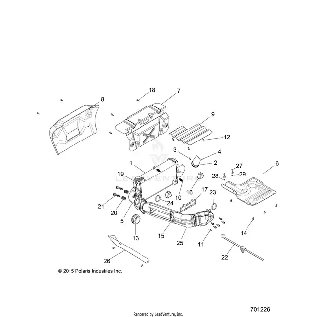 Engine: Exhaust System - 2016 Polaris Rzr Xp 4 1000 1