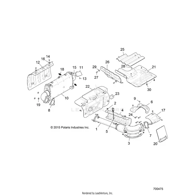 Engine: Exhaust System - 2016 Polaris Rzr Xp Turbo 1
