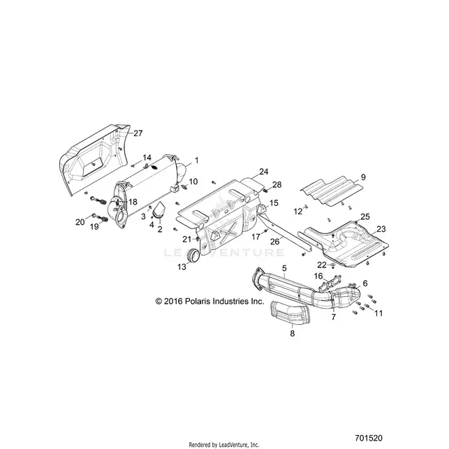 Engine: Exhaust System - 2017 Polaris Rzr Xp 1000 1