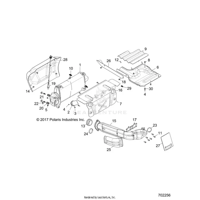 Engine: Exhaust System - 2018 Polaris Rzr Xp 1000 1