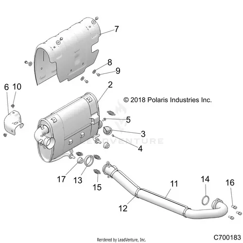 Engine: Exhaust System - 2019 Polaris Rzr 570 1