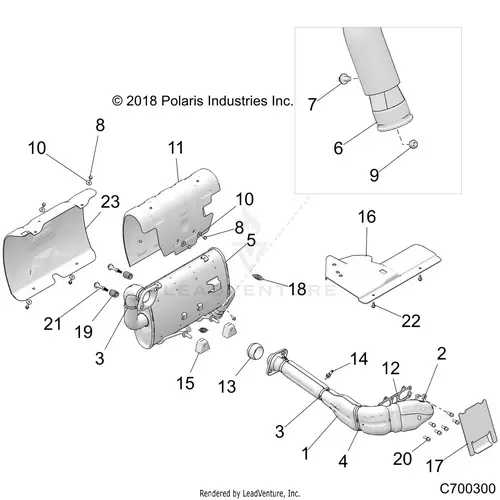 Engine: Exhaust System - 2019 Polaris Rzr S 1000 Eps 1