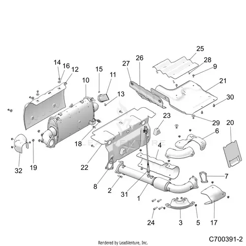 Engine: Exhaust System - 2019 Polaris Rzr Xp Turbo S 1