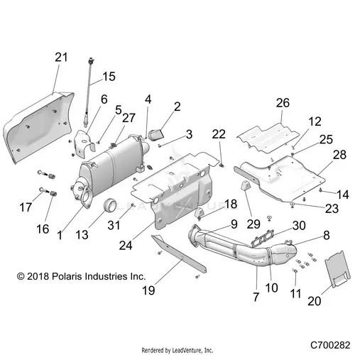 Engine: Exhaust System - 2021 Polaris Rzr Xp 4 1000 1