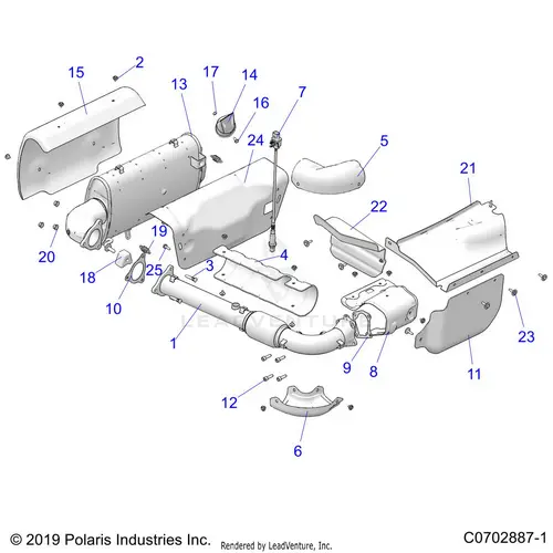 Engine: Exhaust System - 2022 Polaris Rzr Pro Xp Sport Evap 1