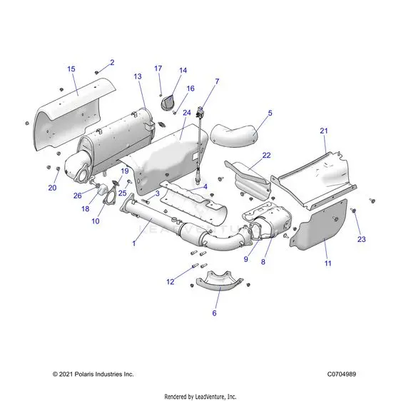 Engine: Exhaust System - 2022 Polaris Rzr Pro Xp Ultimate Evap 1