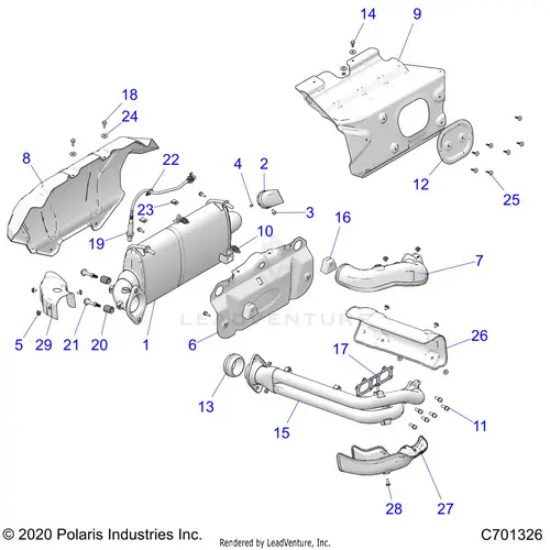 Engine: Exhaust System - 2022 Polaris Rzr Rs1 Eps 1