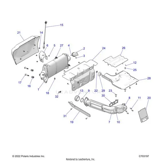 Engine: Exhaust System - 2023 Polaris Rzr Xp 1000 Sport 1