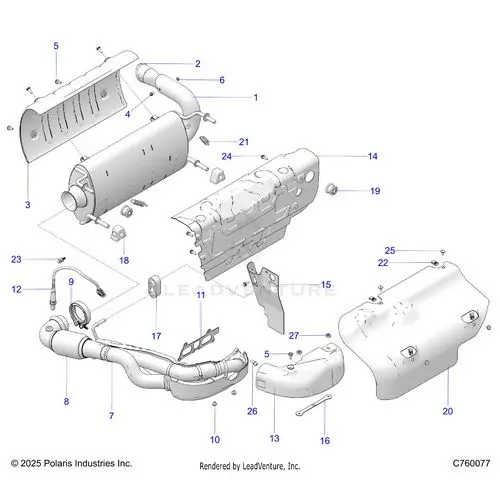 Engine: Exhaust System - 2026 Polaris Rzr Xp S 1000 Ultimate 1