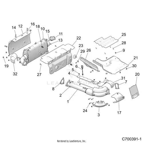 Engine: Exhaust System (3) - 2019 Polaris Rzr Turbo 4 1