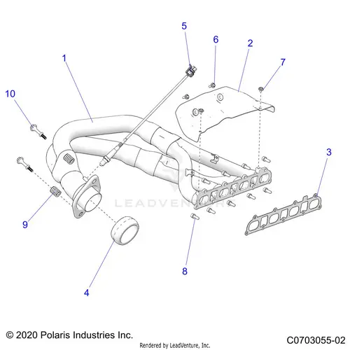Engine: Exhaust System Headpipe And Related - 2023 Polaris Rzr Pro R 4 Ride Command 1