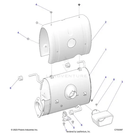 Engine: Exhaust System Silencer And Related - 2024 Polaris Rzr Pro R Ultimate 1