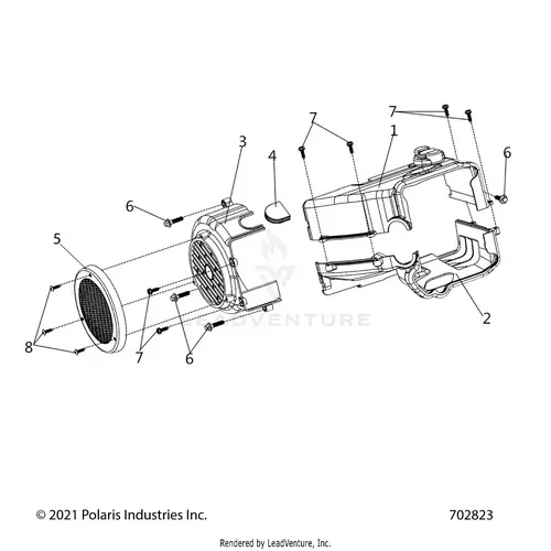 Engine: Fan Cover And Shroud Comp - 2021 Polaris Rzr 200 1