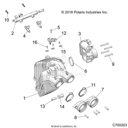 Engine: Intake And Throttle Body - 2022 Polaris Rzr Trail S 1000 Premium 1
