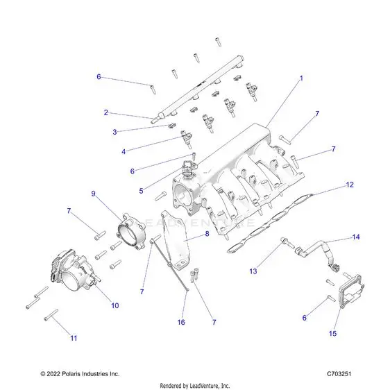 Engine: Intake Manifold Fuel Rail And Related - 2023 Polaris Rzr Pro R 4 Ultimate Troy Lee Designs 1
