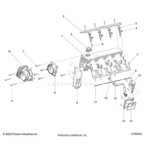 Engine: Intake Manifold Fuel Rail And Related - 2025 Polaris Rzr Pro R 4 Race Replica Le Evap 1