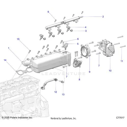 Engine: Intake Manifold Fuel Rail And Related - 2026 Polaris Rzr Pro R Race H.O. 1