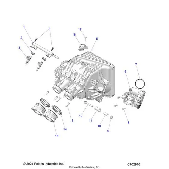 Engine: Intake Manifold Throttle Body Fuel Rail - 2026 Polaris Rzr Xp 4 1000 Ultimate 1