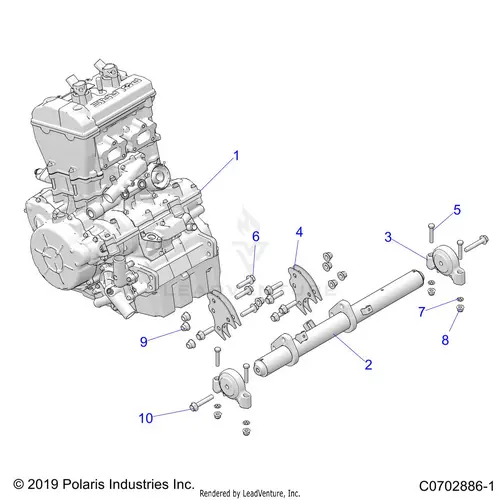 Engine: Mounting & Long Block - 2024 Polaris Rzr Turbo R 4 Ultimate 1