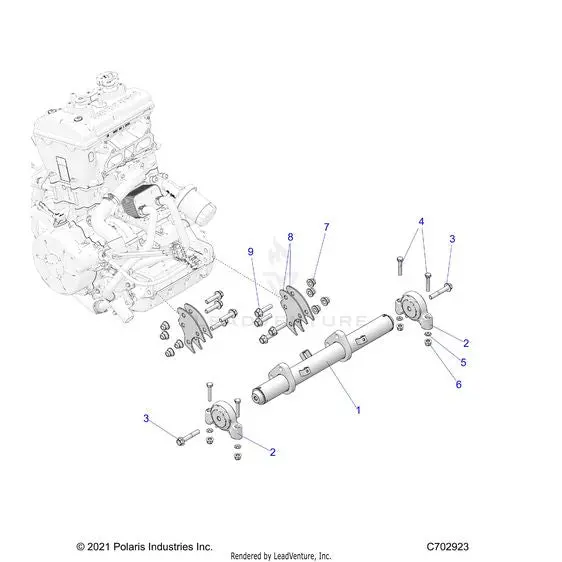 Engine: Mounting & Long Block - 2024 Polaris Rzr Xp 4 1000 Sport 1