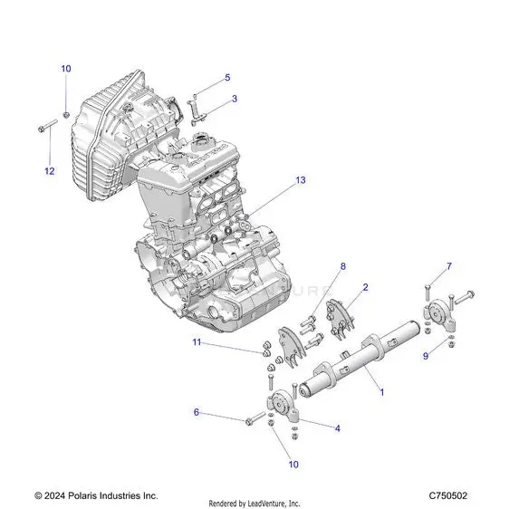Engine: Mounting & Long Block - 2025 Polaris Rzr Xp 1000 Premium 1