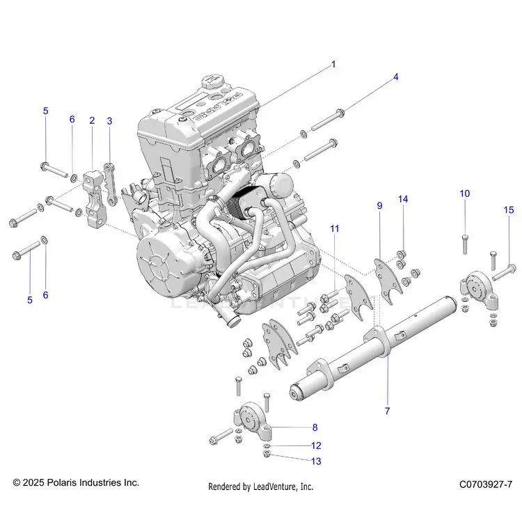 Engine: Mounting &Long Block - 2026 Polaris General Xp 1000 Sport 1