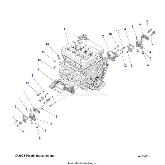 Engine: Mounting & Long Block - 2026 Polaris Rzr Pro R Ultimate 1