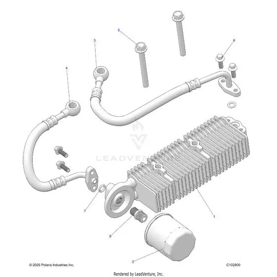 Engine: Oil Cooler And Filter - 2025 Polaris Rzr 200 Md 1