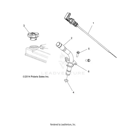 Engine: Oil Dipstick - 2015 Polaris Rzr 4 900 1