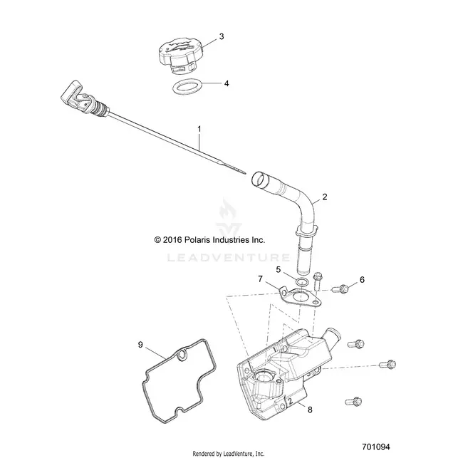 Engine: Oil Dipstick And Breather - 2017 Polaris Rzr S 900 1