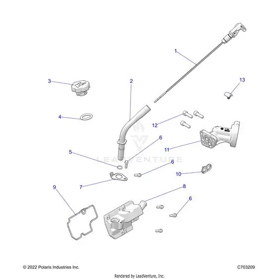 Engine: Oil Dipstick And Breather - 2024 Polaris Rzr 900 Trail Ultimate 1