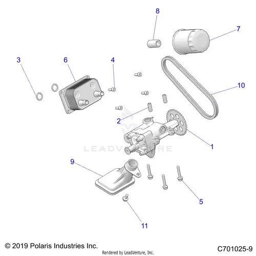 Engine: Oil Pump And Oil Cooler - 2020 Polaris Rzr Trail 900 1