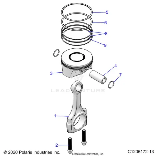 Engine: Piston And Rod - 2023 Polaris Rzr Pro R 4 Ride Command 1
