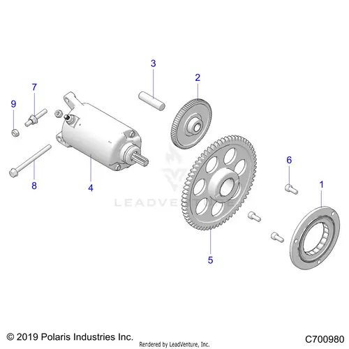 Engine: Starter Drive - 2022 Polaris Rzr Trail 570 1