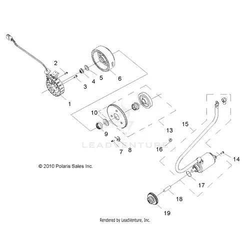 Engine: Starting Motor - 2016 Polaris Rzr 170 1