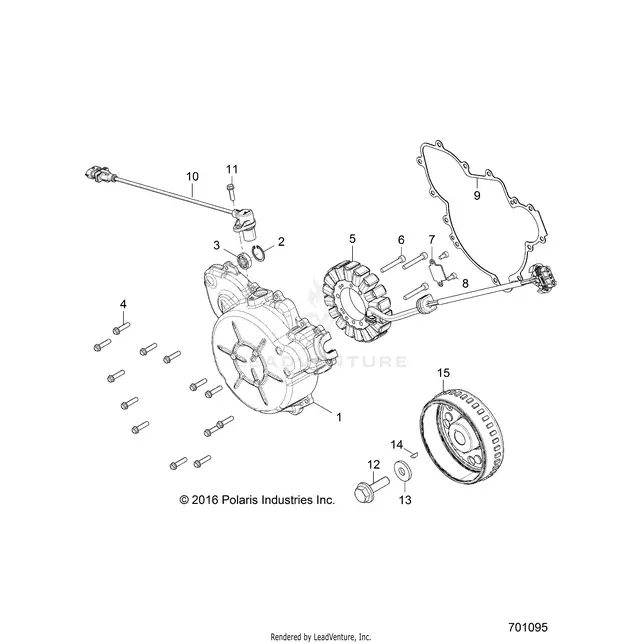 Engine: Stator And Cover - 2019 Polaris Rzr 900/900 Eps 1