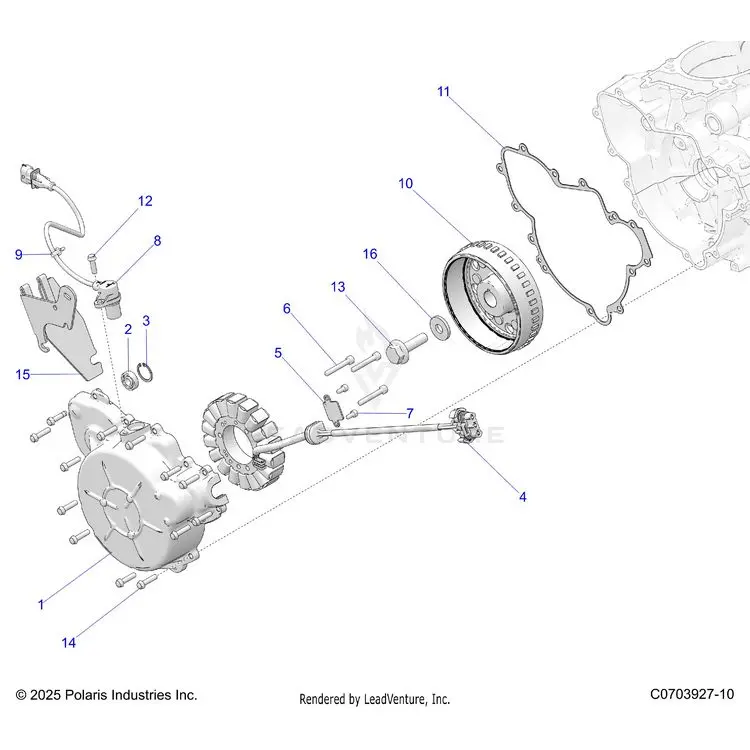 Engine: Stator And Flywheel - 2020 Polaris General 4 1000 Eps Ride Command 1